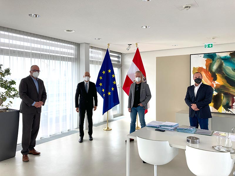 BABE-Vorstand im Büro bei Arbeitsminister Kocher BABE-Vorstand im Büro bei Arbeitsminister Kocher